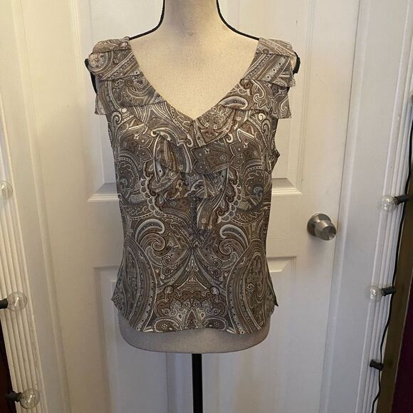 Escada 100% silk sleeveless top, Size 36(S) - Picture 1 of 8